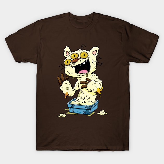 Stinky Little Litter Tray Monster T-Shirt by striffle